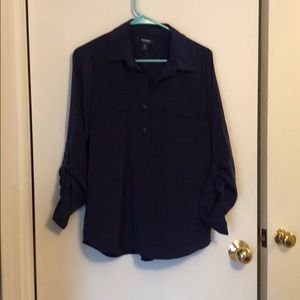 Navy 3/4 sleeve blouse